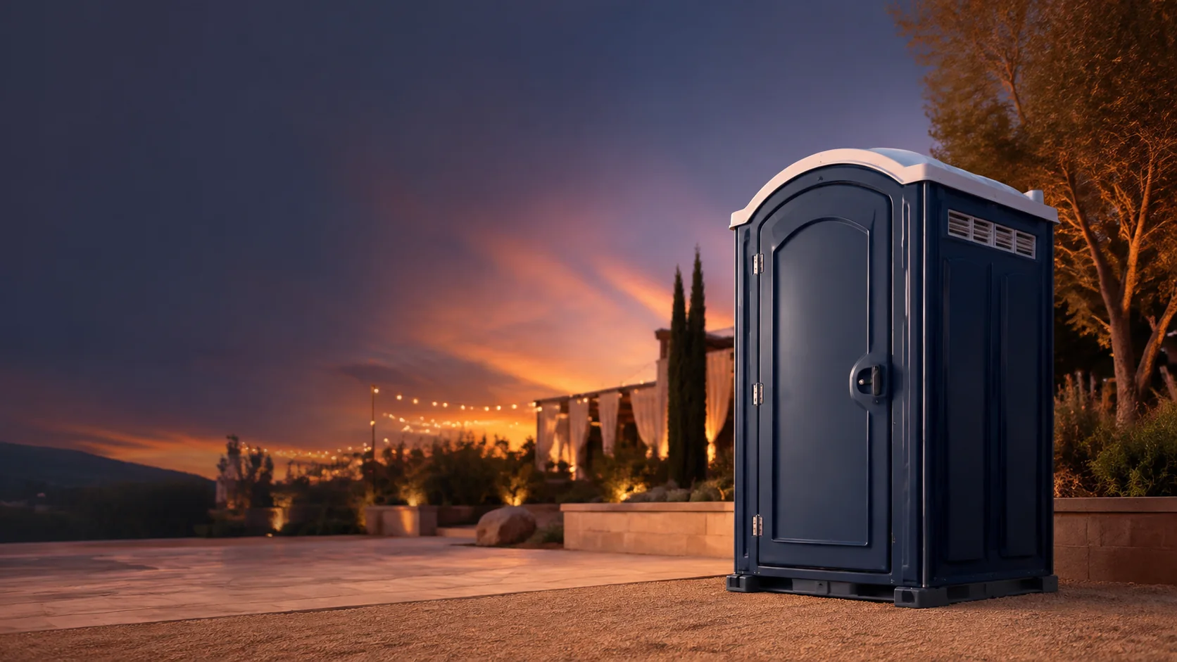 Portable restroom shown for rental planning in Atascadero, CA